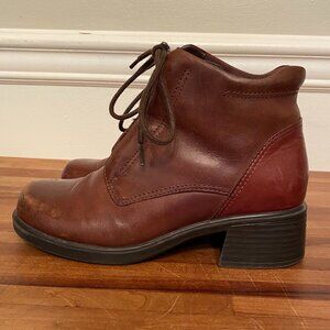 Brown Lace Up Ankle Boot Women's Size 6